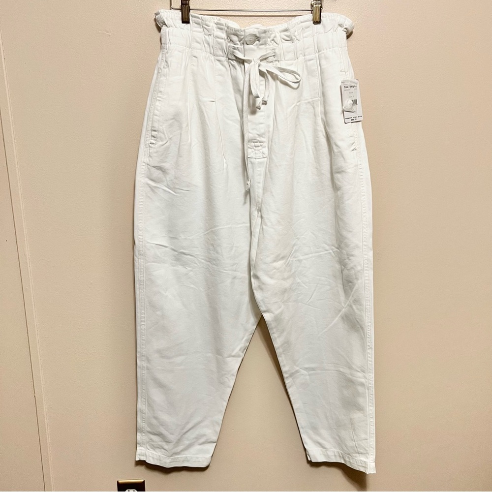 Free People Cream High-Waisted Pants